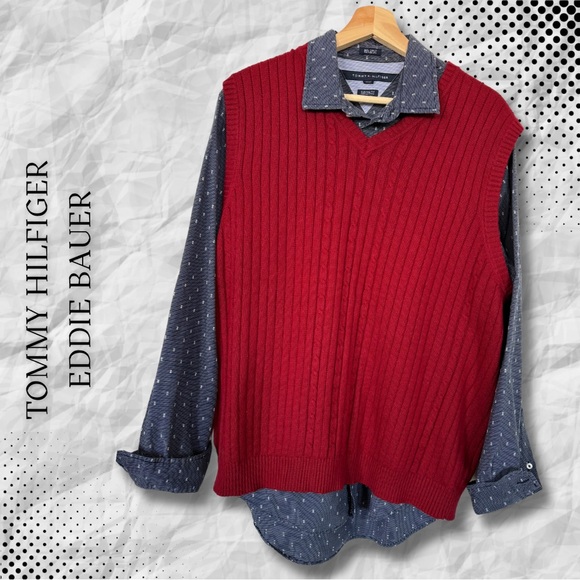 {Tommy Hilfiger & Eddie Bauer} COTTON Duo - Picture 1 of 9